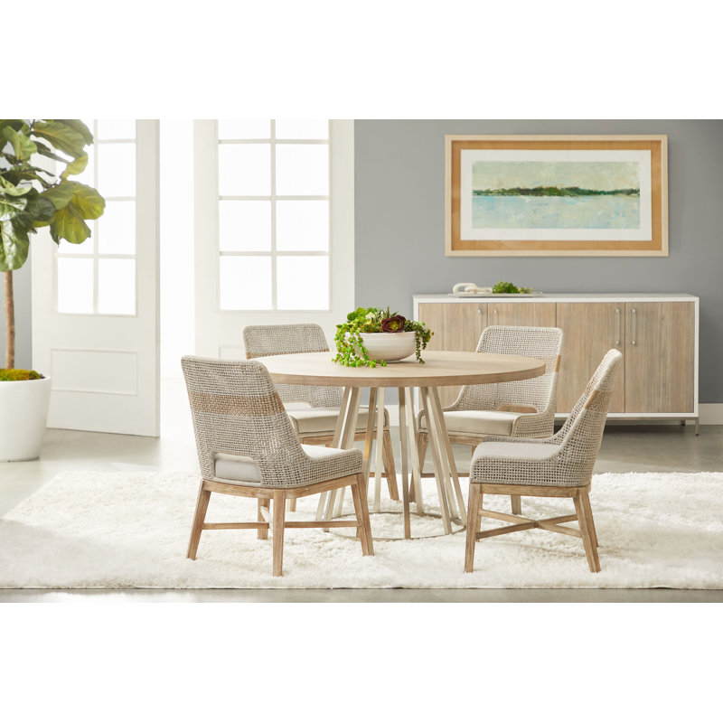 54" Round Reclaimed Acacia Wood Dining Table Top