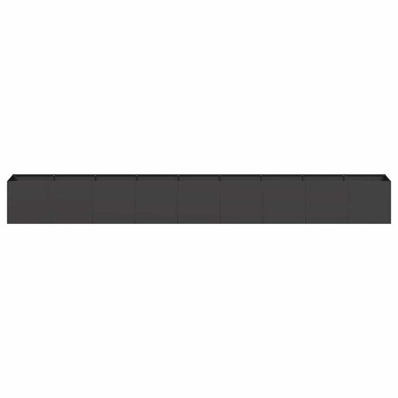 Planter 40 Cm Cold-Rolled Steel, 40cm H x 360cm W x 40cm D, Black