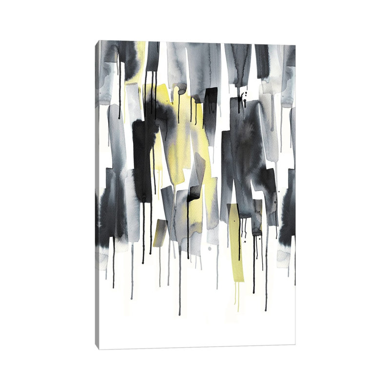 Watercolour Stripes Ultimating Grey - Wrapped Canvas Art Prints - Wrapped Canvas Gallery-Wrapped Canvas Giclée