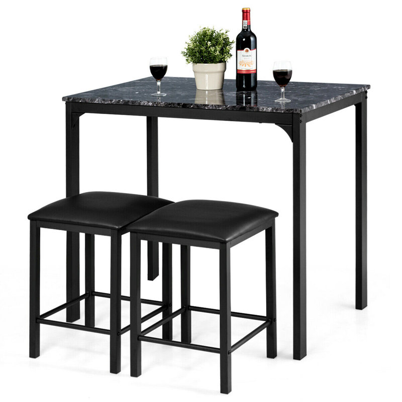 Kostka Dining Set, Black