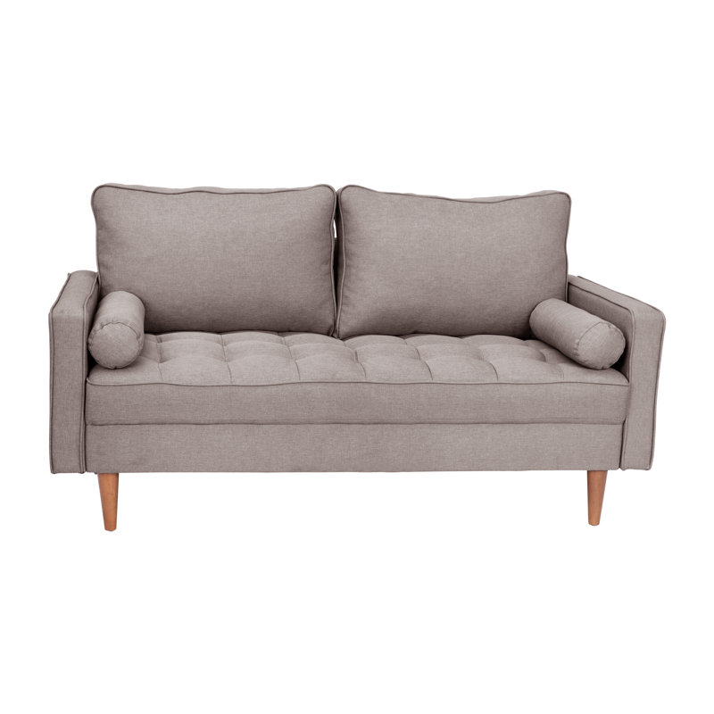 Lange 62'' Wide Tufted Loveseat, Slate Gray Polyester