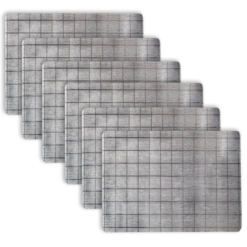 Ensemble de napperons 6 pièces Bindi Modish, Argent