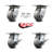 4 Piece Thermoplastic Rubber Caster Set
