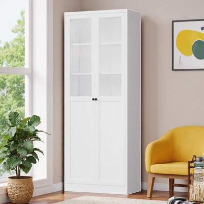 72" White Metal Pantry Cabinet – 66 lb Adjustable Shelves, Tool-Free 40-Min Assembly