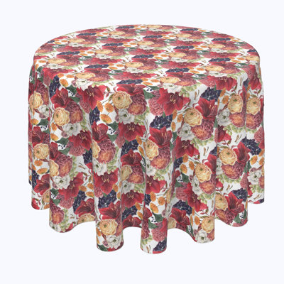 Deandres Floral Round Tablecloth