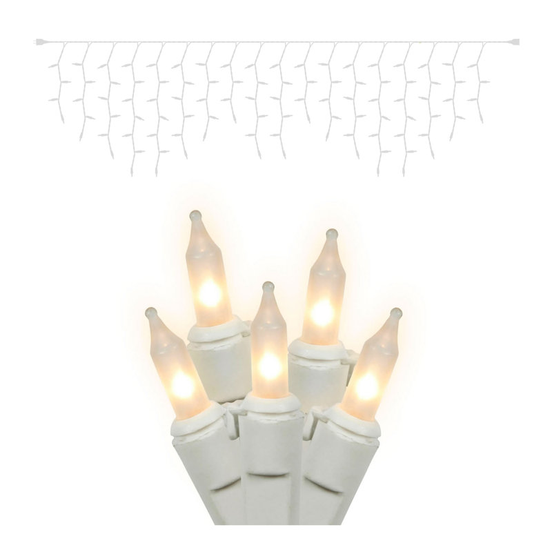 Christmas Mini Light Icicle Set, White