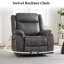 Fauteuil inclinable pivotant en similicuir avec massage et chaleur. -1904831847