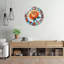 Horloge murale rose vitrail