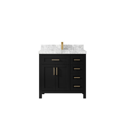 36'' Single Bathroom Vanity with Marble Top