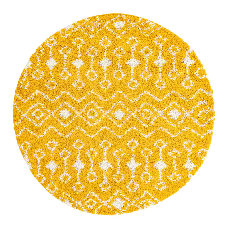 Griego Geometric Indoor Rug, Round 6'1"