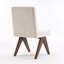 Modern Upholstered Parsons Chair Linen Fabric Tufted Dining Chairs Armless Side Chair Vanity Chair-112556282