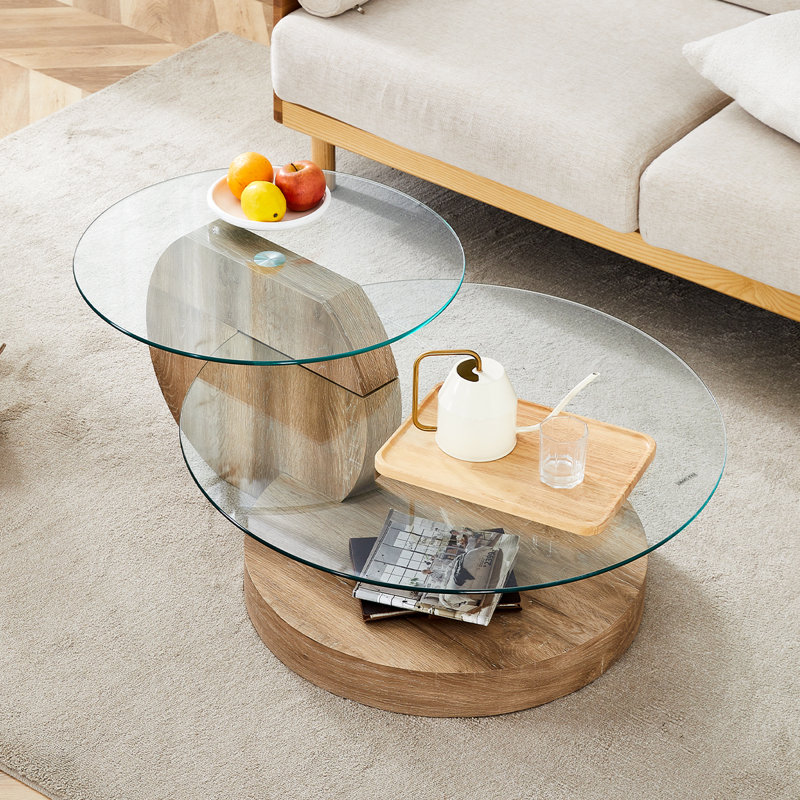Table basse Lashawnna, Bois, H 17 po x L 42 po x l 31,5 po