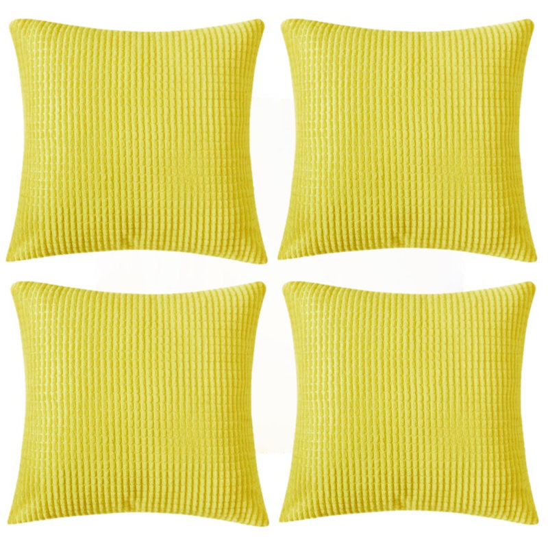 Coussin Corduroy, Jaune vif