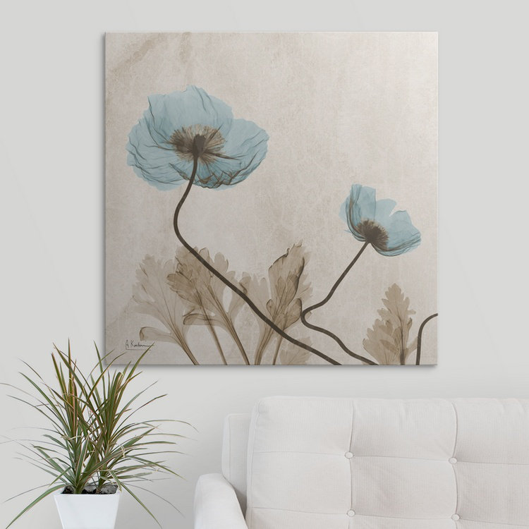 "Poppy X-Ray" de Manigault par Kiranjit, reproduction de photo, H 35 po x l 35 po x p 1,5 po, Toile