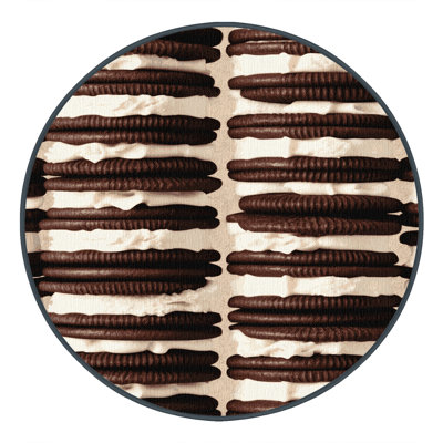 Washable Ice cream sandwich Desserts Area Rug