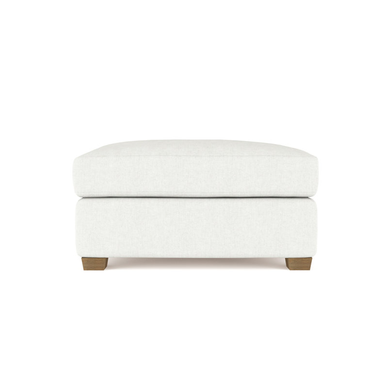Repose-pieds Thompson, Velours moelleux blanc, Patiné