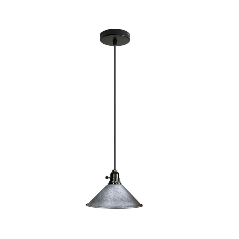 Faris 1 - Light Black Pendant, Brushed Silver
