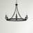 6 - Light Dimmable Wagon Wheel Chandelier-1322745299