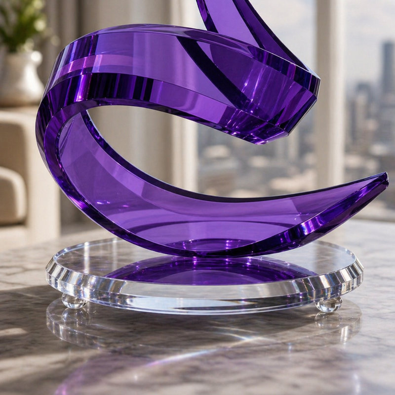 Zameir Abstract Figurines & Sculptures, Violet
