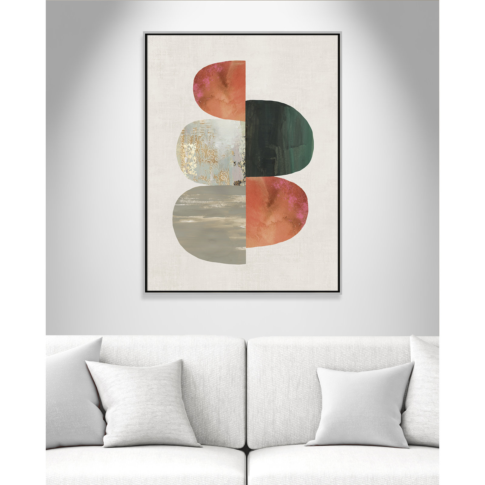 Evolving Energy II by Tom Reeves - Print, 41.5" H x 31.5" W, Framed Canvas, Silver