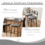 Chaise de bar rotative à 360 ° avec supports en fer pour la cuisine, les restaurants et les bureaux (ensemble de 2)