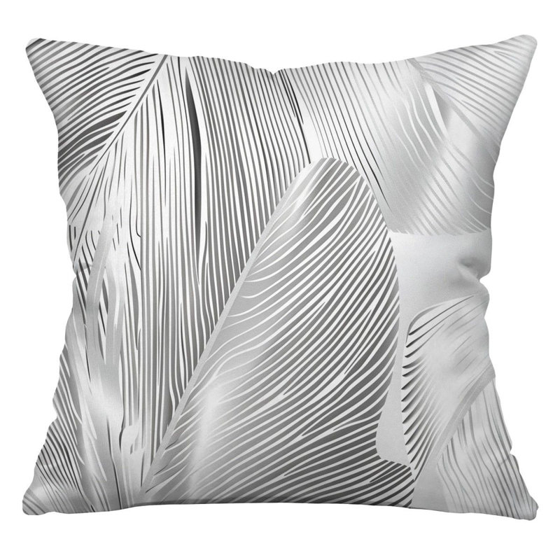 Coussin décoratif réversible monochrome Tropical Nature, H 20 po x l 20 po