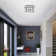 Led Ceiling Light Dimmable Stepless Nickel Matt Square Atasia