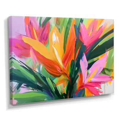 Bouquet tropical de palmiers III - Bouquet d'art mural