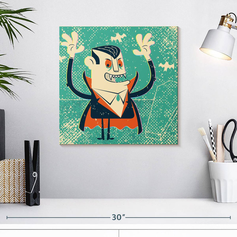 Caricature d'un vampire Kelan, H 16 po x l 16 po