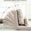 Chaise de salon convertible: rembourrée et pliante avec siège en lin beige réglable