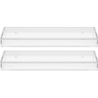 Sorbus Clear Bathroom Floating Shelves 2 Pack