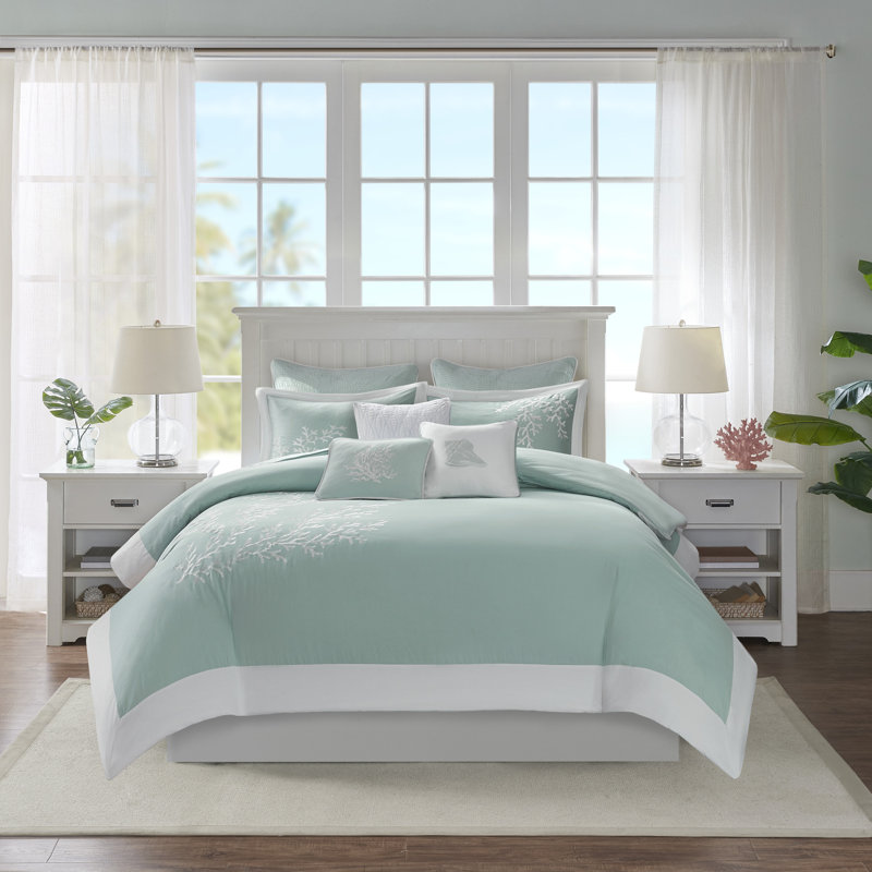 Coastline Cotton Throw Pillow