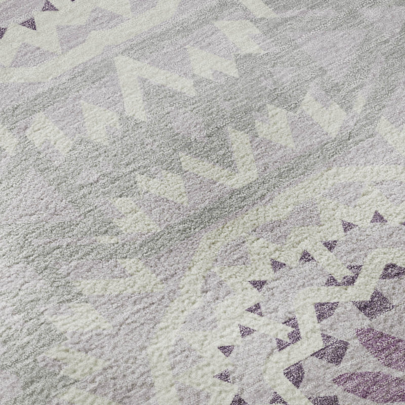 Premium Machine Washable Cerrito Lilac Rug, Rectangle 1'8" x 2'6"