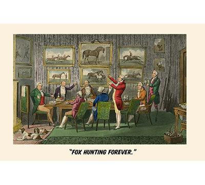 « fox rechasse forever forever » par henry alken, reproduction d’art