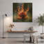 «Red Rose on Fire 4» par Rey Klimt, art mural en métal-745008834