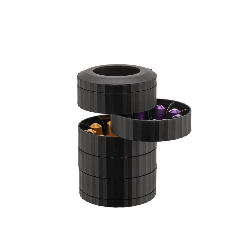 Alessi Plisse Coffee Capsule Holder  , Black