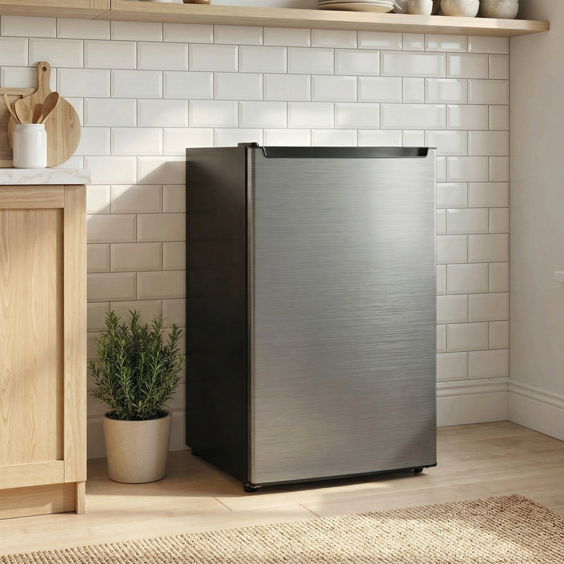 Mini-congélateur compact à 2,1 pieds cubes avec température réglable, Argent