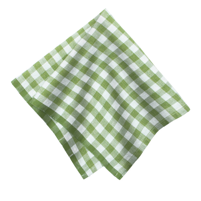 Alessandro Linen Square Napkins, Basil