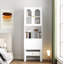 Table d'écriture pliable, armoire de bureau avec tablette et tiroir-2027175813