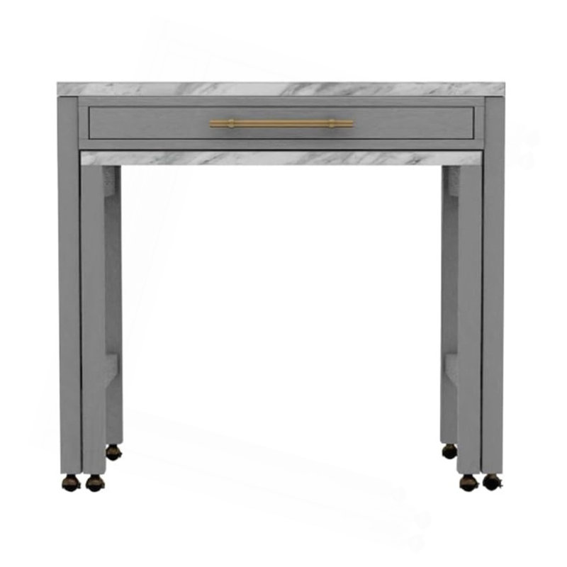 Table de salle à manger à hauteur de comptoir gris clair