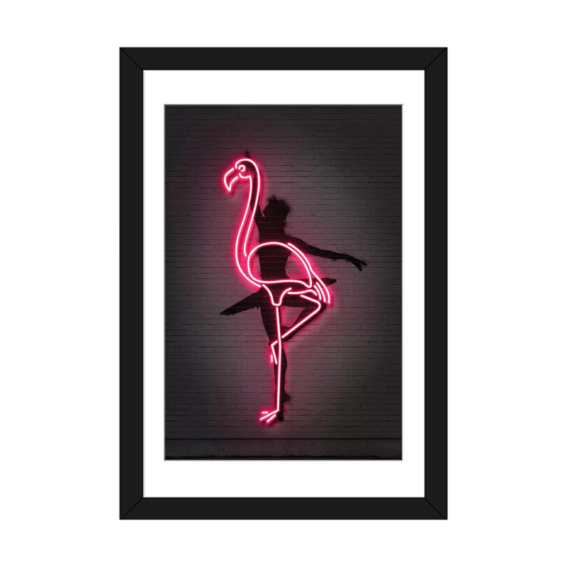 « ballerine », impression sur toile, H 32 po x l 24 po x P 1 po, Papier beaux-arts encadré noir, Blanc