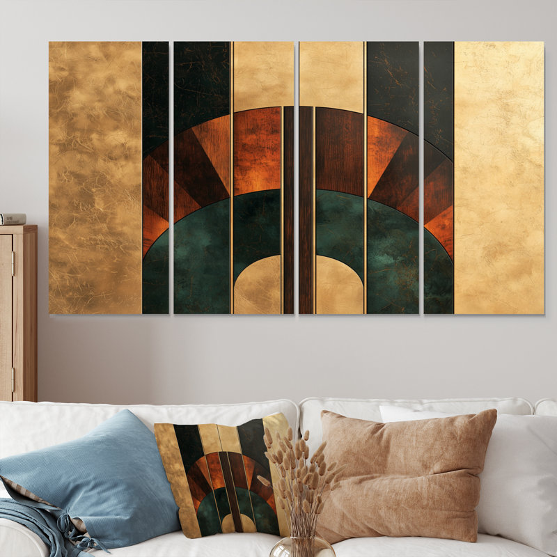 Nusreta - Art mural abstrait Art déco - Décoration murale moderne, 4, H 28 po x l 48 po