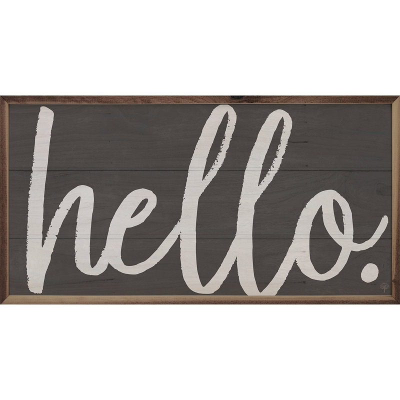 Hello Script Black, 8" H x 16" W