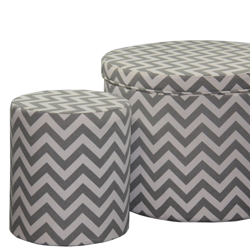 Repose-pieds moderne gris, repose-pieds rond