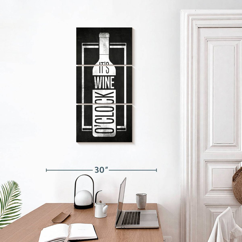 Wine O'clock Monochrome, 32" H x 15" W
