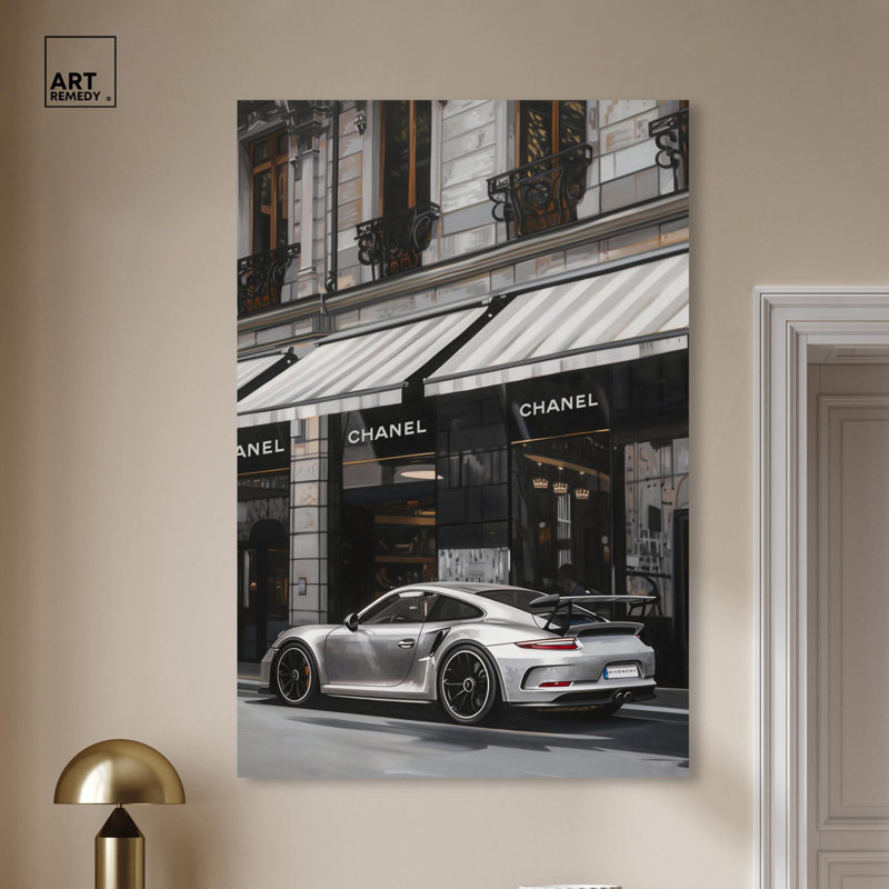 «Parked out Front Canvas Fashion and Glam» par , H 54 po x l 36 po, Toile tendue