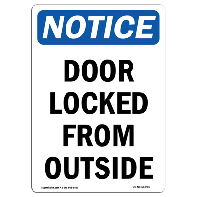 Door Locked from Outside Sign