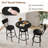 3-Piece Black Round Bar Table Set for 2 with Storage-623822957-623822956