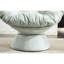 Chaise d'appoint pivotante 360 avec coussin - base en chenille pour salon bleu