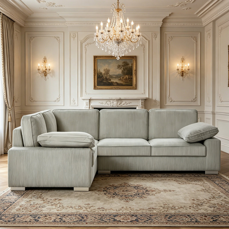 5 Seater Sofa, Mink Velvet